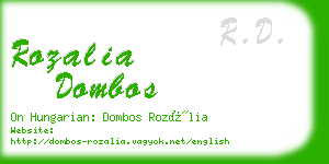 rozalia dombos business card